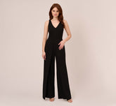 Sleeveless Tailored Jumpsuit With Wide Leg In Black