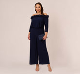 Plus Size Signature Blouson Jumpsuit In Navy