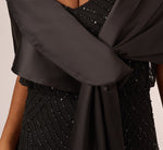 Charmuese Wrap In Black 3
