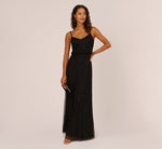 Art Deco Beaded Blouson Gown In Black 1