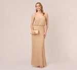 Art Deco Beaded Blouson Gown In Champ Gold 1