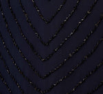 Plus Size Art Deco Beaded Blouson Gown In Navy Black 6