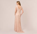 Scoop Back Sequin Gown In Blush 5