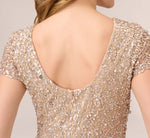 Scoop Back Sequin Gown In Champagne 4