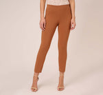Cropped Pull-On Pant With Tailored Details In Terracotta 2