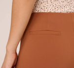 Cropped Pull-On Pant With Tailored Details In Terracotta 4