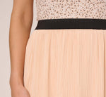Dot Print Pleated Midi Skirt In Champagne Ivory Seed Dot 4