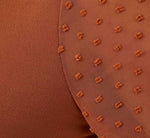 Scoop Neck Top With Swiss Dot Short Sleeves In Terracotta 6