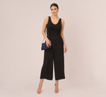 Cropped Pants With Wide Legs In Black 1