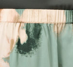 Abstract Print A Line Satin Midi Skirt In Dusty Seafoam Watercolor 4