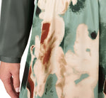 Abstract Print A Line Satin Midi Skirt In Dusty Seafoam Watercolor 5