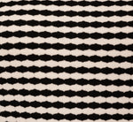 Short Sleeve Optic Pattern Knit Sweater In Ivory Black 6