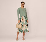 Ruffle Sailor Collar Cardigan In Sage Milieu 1