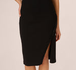 Beaded Detail Halter Midi Sheath Dress In Black 4
