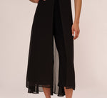 Cropped Jumpsuit With Pintuck Bodice In Black 4
