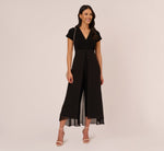Cropped Jumpsuit With Pintuck Bodice In Black 1