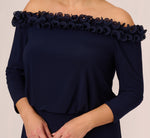 Plus Size Signature Blouson Jumpsuit In Navy 3