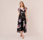 Floral Printed Jumpsuit In Black Multi 2