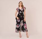 Floral Printed Jumpsuit In Black Multi 1