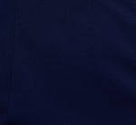 Knit Crepe Sheath Dress With Tiered Three Quarter Sleeves In Navy Sateen 6