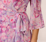 Plus Size Floral-Printed Chiffon Short Dress In Pink Multi 4