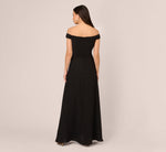 Colorblock Off The Shoulder Wide Leg Jumpsuit In Black Ivory 6