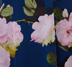 Floral Print Chiffon Cropped Jumpsuit In Navy Multi 6