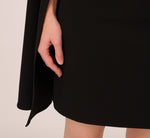 Off The Shoulder Cape Dress In Black 4