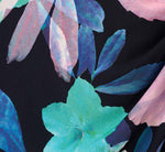 Plus Size Floral Knotted Sheath Dress With Elbow-Length Sleeves In Dark Navy Multi 6