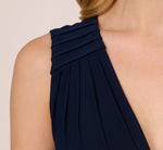 Jersey Sleeveless Pintuck Jumpsuit With Wide Legs In Midnight 4