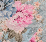 Sleeveless Floral Matelasse Dress With Draped Details In Blue Multi 7