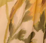 Long Sleeve Floral Organza Midi Dress In Ecru Yellow Multi 6