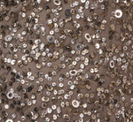 Off The Shoulder Sequin Beaded Gown In Lead 6