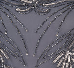 Plus Size Long Beaded Blouson Dress In Dusty Blue 6