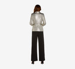Metallic Jersey Jacket In Light Gold 4
