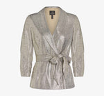 Metallic Jersey Jacket In Light Gold 6