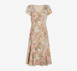 Floral Matelasse Midi Cocktail Dress In Rose Multi 6
