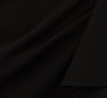 High Low Crepe Halter Gown With Organza Draping In Black 6