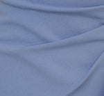 High Low Crepe Halter Gown With Organza Draping In French Blue 6