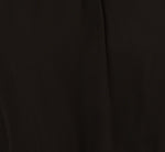 Chiffon Self Tie Halter Top With Pearl Mock Neck Collar In Black 6