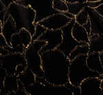 Glitter Velvet Tuxedo Top With Three Quarter Sleeves In Black Gold 6