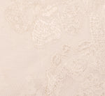 Sleeveless Floral Lace Dress With Feather Trim In Ivory 6