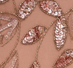 Floral Beaded Ankle Length Sleeveless Gown In Rose Gold 7