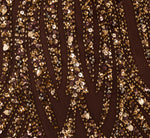 Sleeveless Beaded Mermaid Gown With Square Neckline In Chocolate 7
