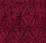 Sleeveless Soutache Embroidered Midi Dress In Light Wine 6
