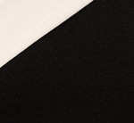One Shoulder Color Block Bow Gown In Black Ivory 6