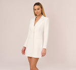 Tuxedo Cocktail Dress In Ivory 2