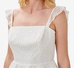 Lace Fit-And-Flare Short Cocktail Dress In Ivory 3