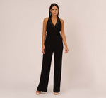 Tuxedo Jumpsuit With Halter Neckline In Black 2